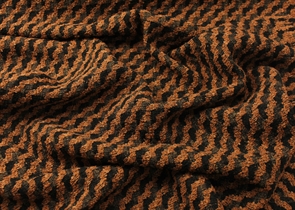 Твид Chanel с геометрическим принтом терракот/горький шоколад М1226